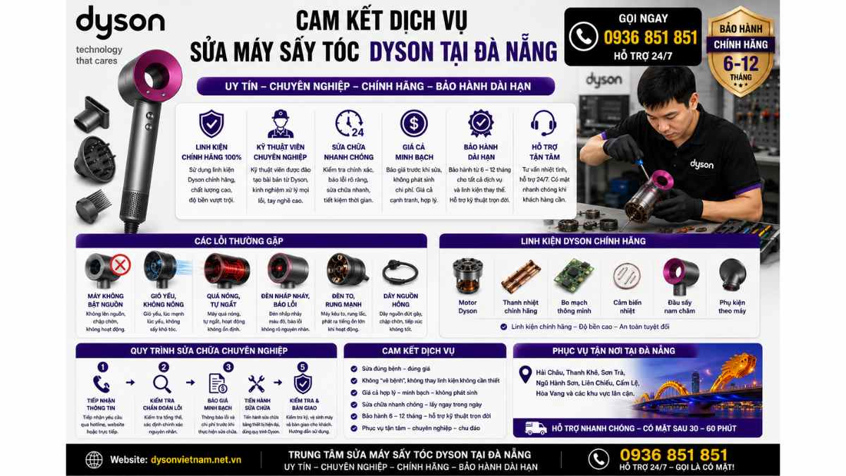 Cam Kết Dịch Vụ Sửa Máy Sấy Tóc Dyson Tại Đà Nẵng https://dysonvietnam.net.vn Lh 0936 851 851