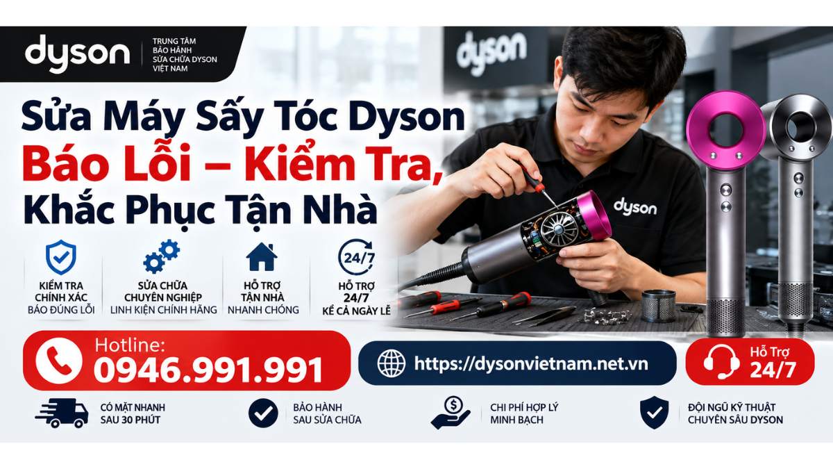 Sửa Máy Sấy Tóc Dyson Báo – Kiểm Tra, Khắc Phục Tận Nhà Hotline: 0946.991.991 https://dysonvietnam.net.vn